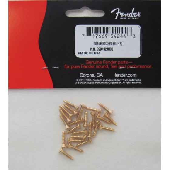 FENDER Tornillos de Golpeador Dorado 24