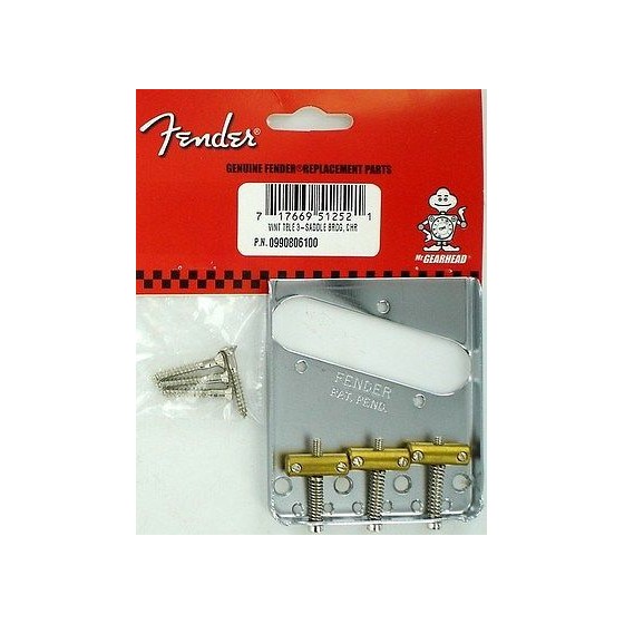 FENDER 3-Saddle American Vintage Telecaster Bridge Assembly (Chrome)