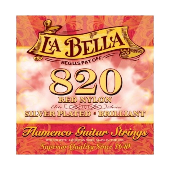 La Bella Juego 820 Nylon Rojo Flamenco