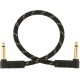 Fender Deluxe Series Cable Instrumento Latiguillo 30cm acodado Black Tweed