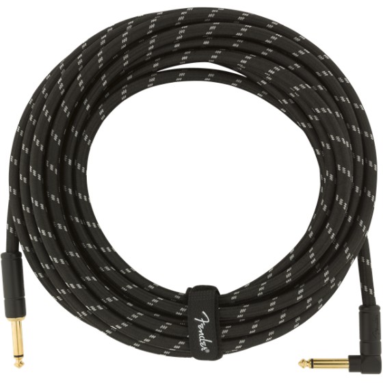 Fender Deluxe Series Cable Instrumento 7.5m acodado Black Tweed