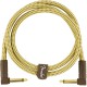 Fender Deluxe Series Cable Instrumento Latiguillo 90cm acodado Tweed