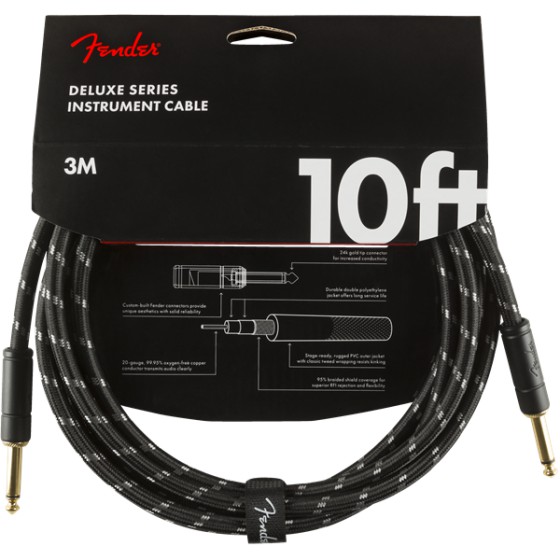 Fender Deluxe Series Cable Instrumento 3m Black Tweed