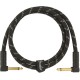 Fender Deluxe Series Cable Instrumento Latiguillo 90cm acodado Black Tweed