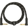 Fender Deluxe Series Cable Patch 90cm Angle Black Tweed