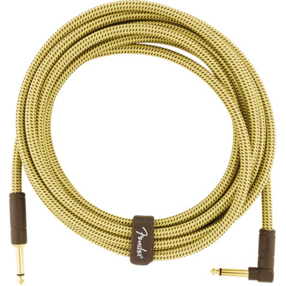 Fender Deluxe Series Cable Instrumento 4,5m acodado Tweed