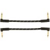 Fender Deluxe Series Cable Pack 2 Patchs Angles 1,8m Black Tweed