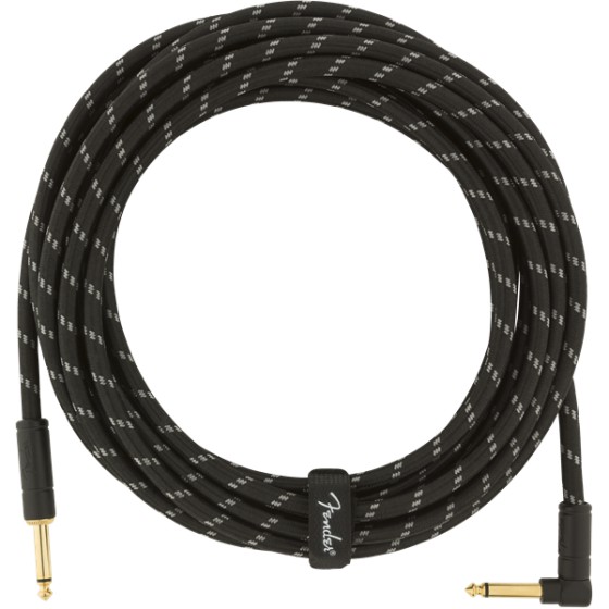 Fender Deluxe Series Cable Instrumento acodado 5,5m Black Tweed