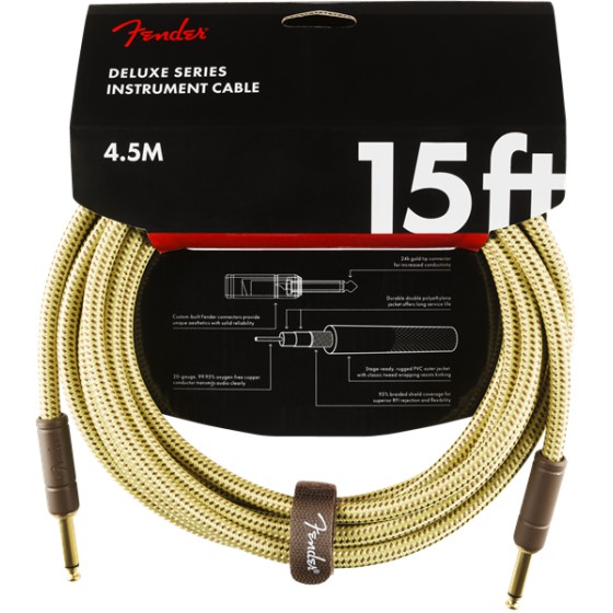 Fender Deluxe Series Cable Instrumento 4,5m Tweed