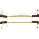 Fender Deluxe Series Cable Instrumento Pack 2 Latiguillos acodados 15cm Tweed