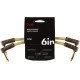 Fender Deluxe Series Cable Instrumento Pack 2 Latiguillos acodados 15cm Tweed