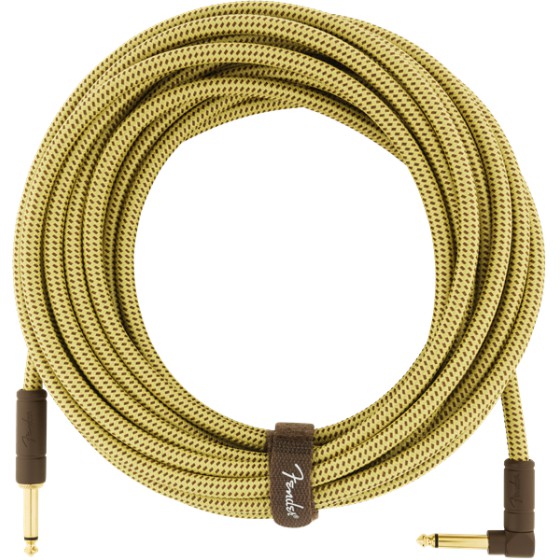 Fender Deluxe Series Cable Instrumento 7,6m acodado Tweed