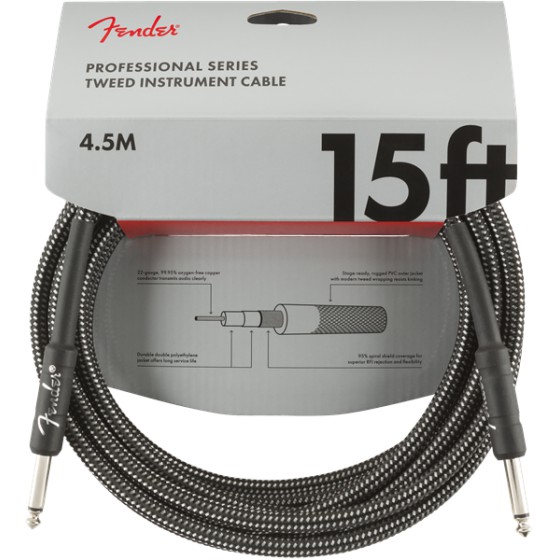 Fender Professional Series Cable Instrumento 4,5m Gray Tweed