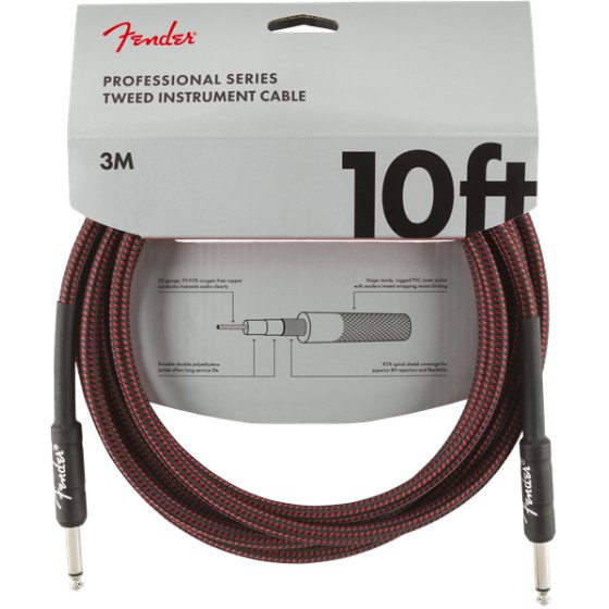 Fender Professional Series Cable Instrumento 3m Red Tweed