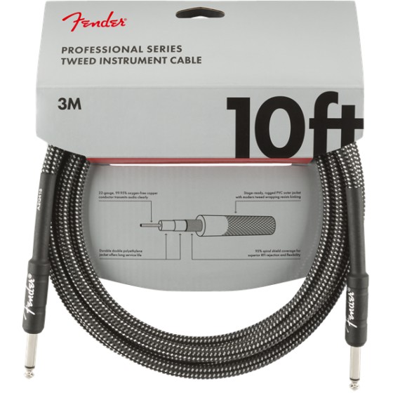 Fender Professional Series Cable Instrumento 3m Gray Tweed