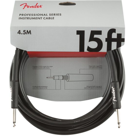Fender Professional Series Cable Instrumento 4,5m Black