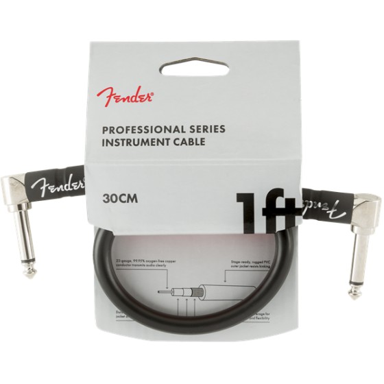 Fender Professional Series Cable Instrumento Latiguillo 30cm Black