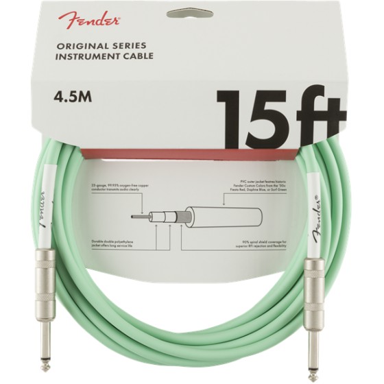 Fender Original Series Cable Instrumento 4,5m Surf Green