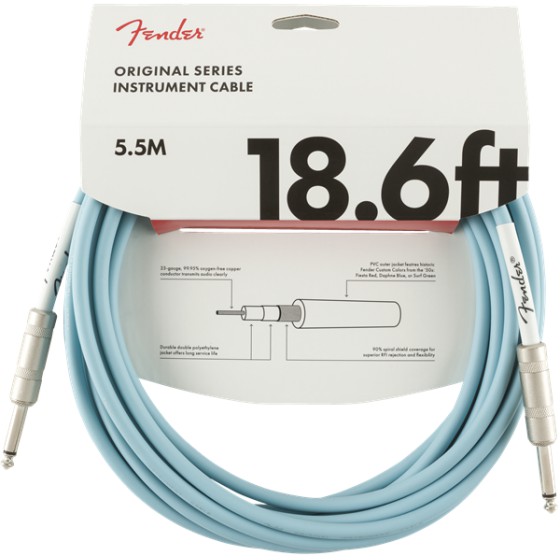 Fender Original Series Cable Instrumento 5,5m Daphne Blue