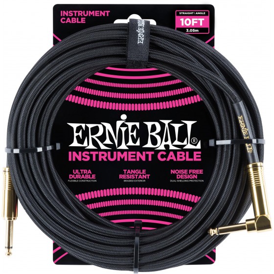Ernie Ball Trezado 3 m Negro