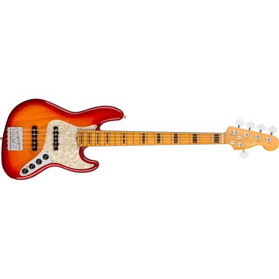 Fender American Ultra Jazz Bass V MN Plasma Red Burst
