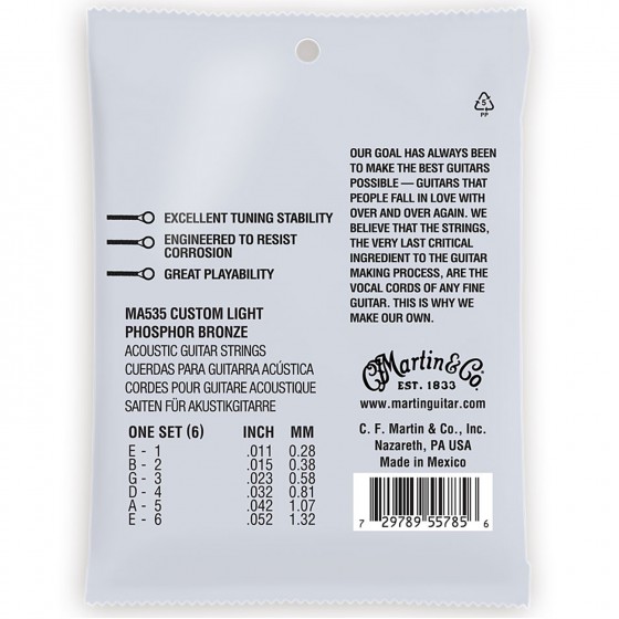 Martin MA535 Authentic SP Phosphor Bronze 11-52