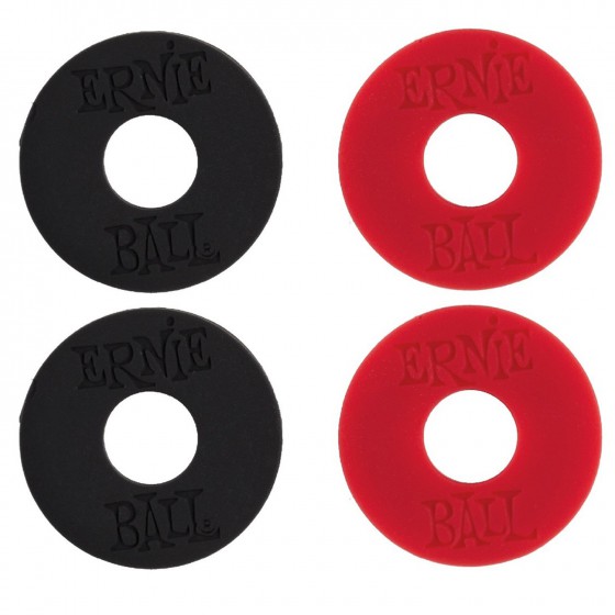 Ernie Ball EB4603 STRAP BLOCKS 4 pcs. Rojo y Negro