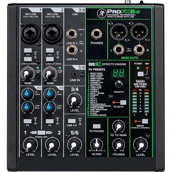 Mackie PROFX6V3 Mesa de Mezclas