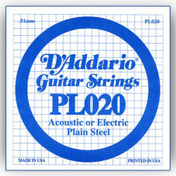 Daddario PL020 Plain Steel