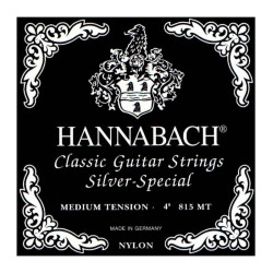 Hannabach Cuerda 4 Clasica Negra Tension Media