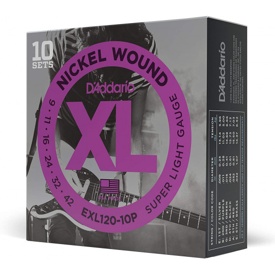 Daddario EXL120-10P Regular Light 9-42