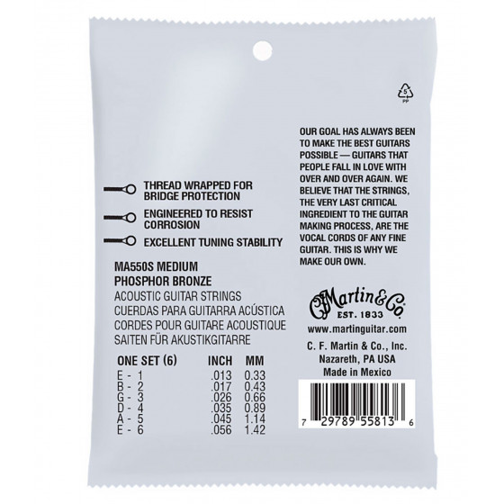 Martin MA550S Authentic Silked Phosphor Bronze 13-56