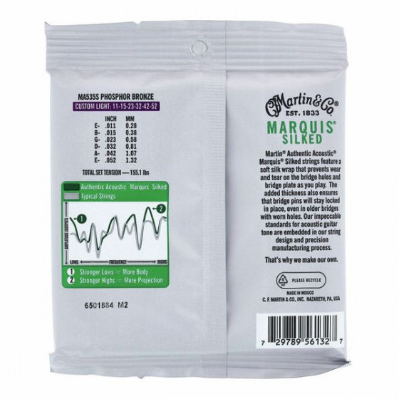 Martin MA535S Authentic Silked Phosphor Bronze 11-52