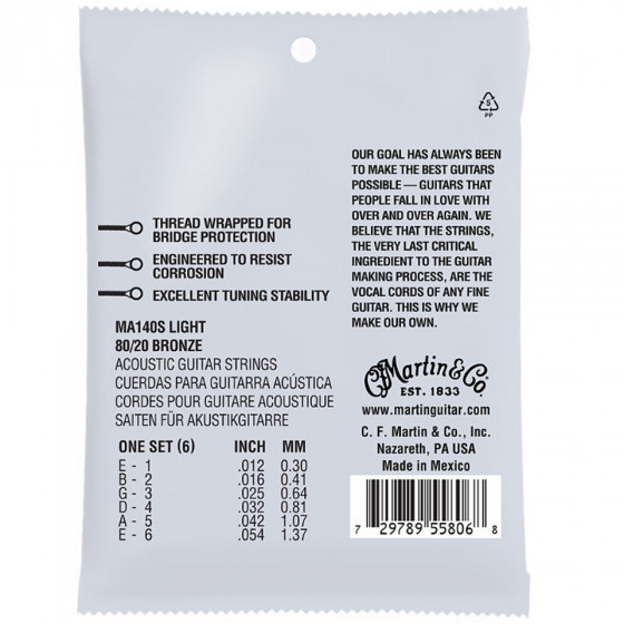 Martin MA140S Authentic Silked Bronze 12-54