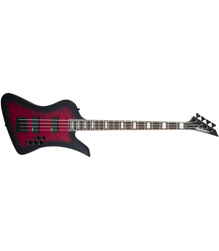 Jackson JS3Q Bird Bass IV Transparent Red Burst