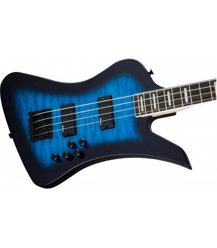 Jackson JS3Q Bird Bass IV Transparent Blue Burst