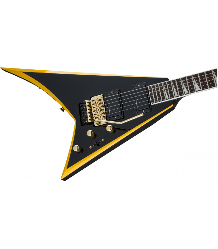 Jackson X Rhoads RRX24 Black with Neon Yellow Bevels