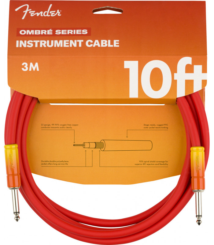Fender Cable Ombré Tequila Sunrise 3m