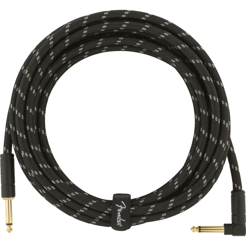 Fender Deluxe Series Cable Instrumento 4.5m acodado Black Tweed