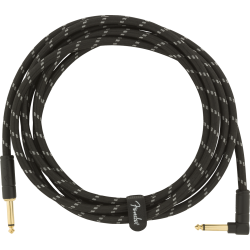 Fender Deluxe Series Cable Instrumento 3m acodado Black Tweed