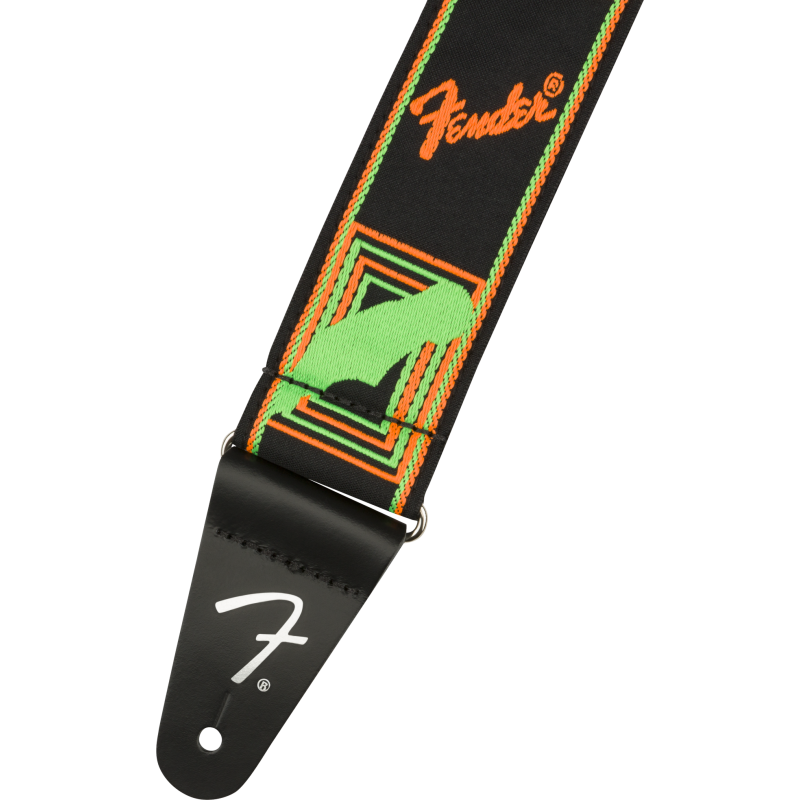 Fender Strap Neon Monogrammed Green/Orange