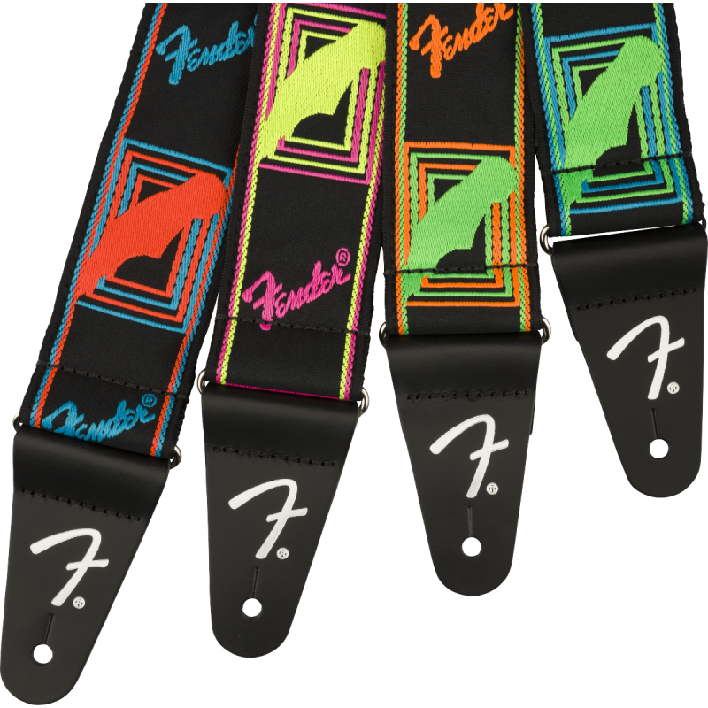Fender Strap Neon Monogrammed Green/Orange