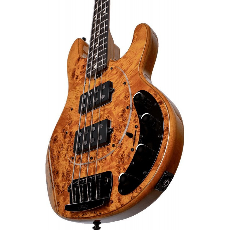 Sterling by Music Man Ray34 HH Poplar Burl Amber