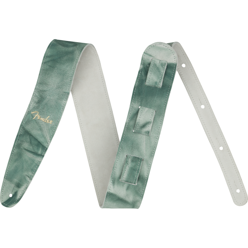 Fender Strap Tie Dye Leather Sage Green
