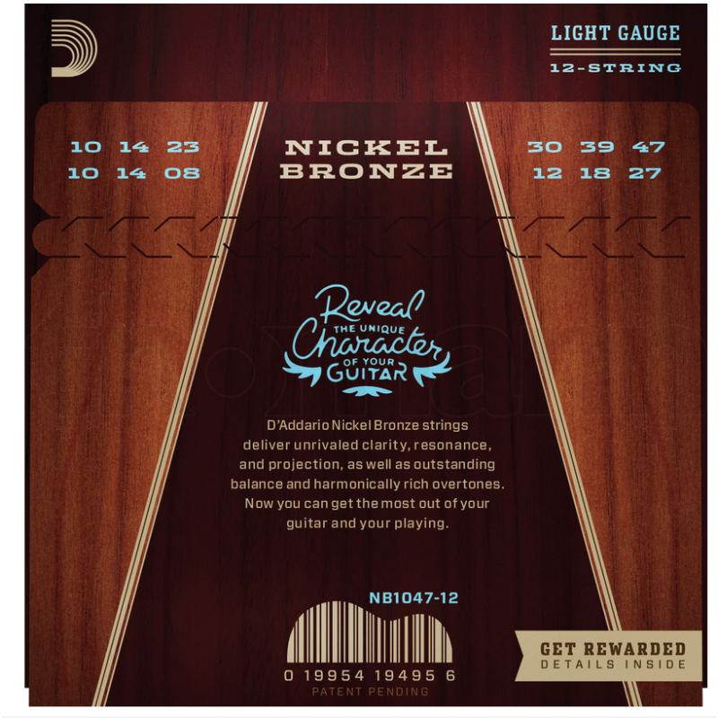 Daddario NB1047-12 Nickel Bronze