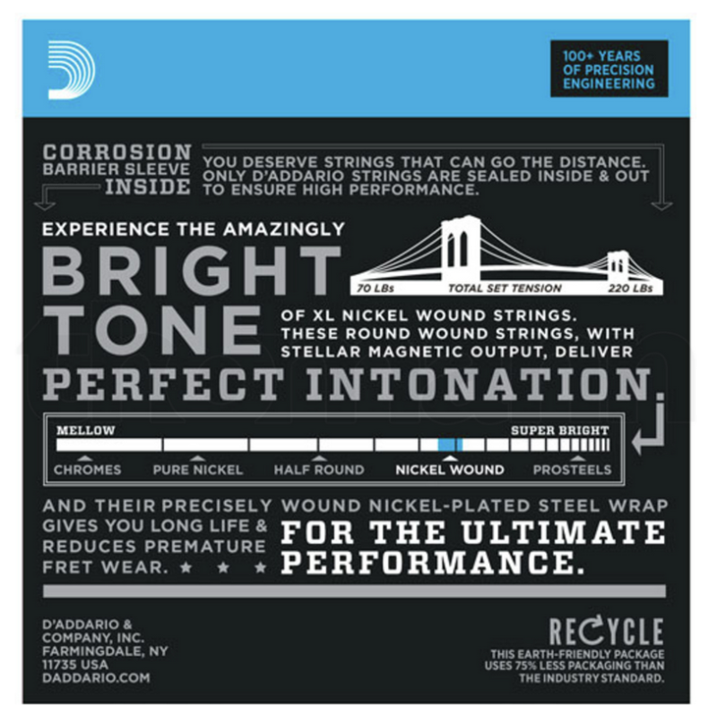 Daddario EXL140-8 Nickel 10-74