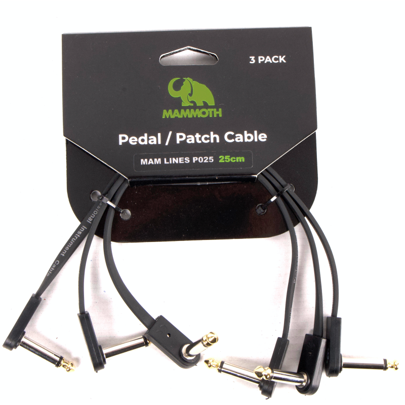 Mammoth P025 Pack of 3 Cables, 25 cm