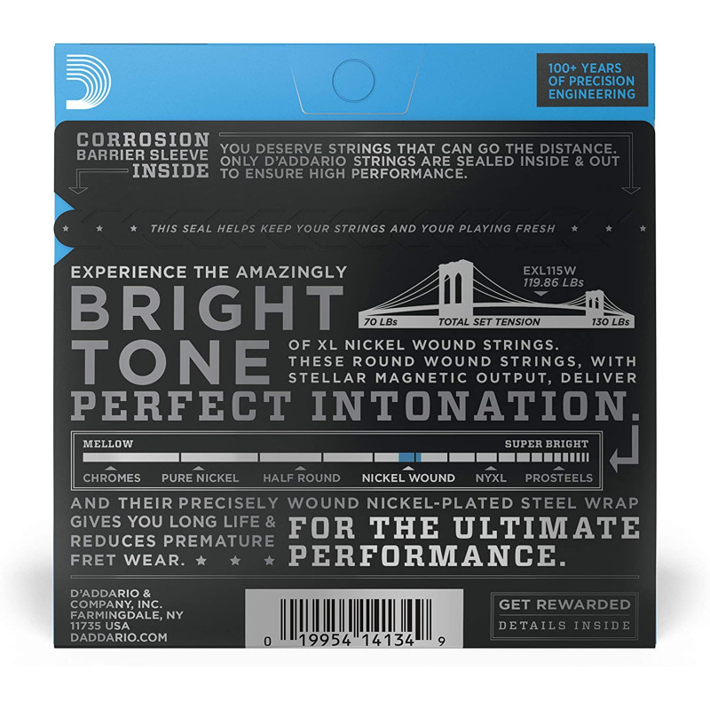 Daddario EXL115w 11-49 Wound 3rd