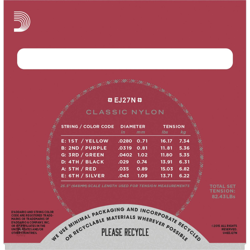Daddario EJ27N-3D 28-43  Normal Tension