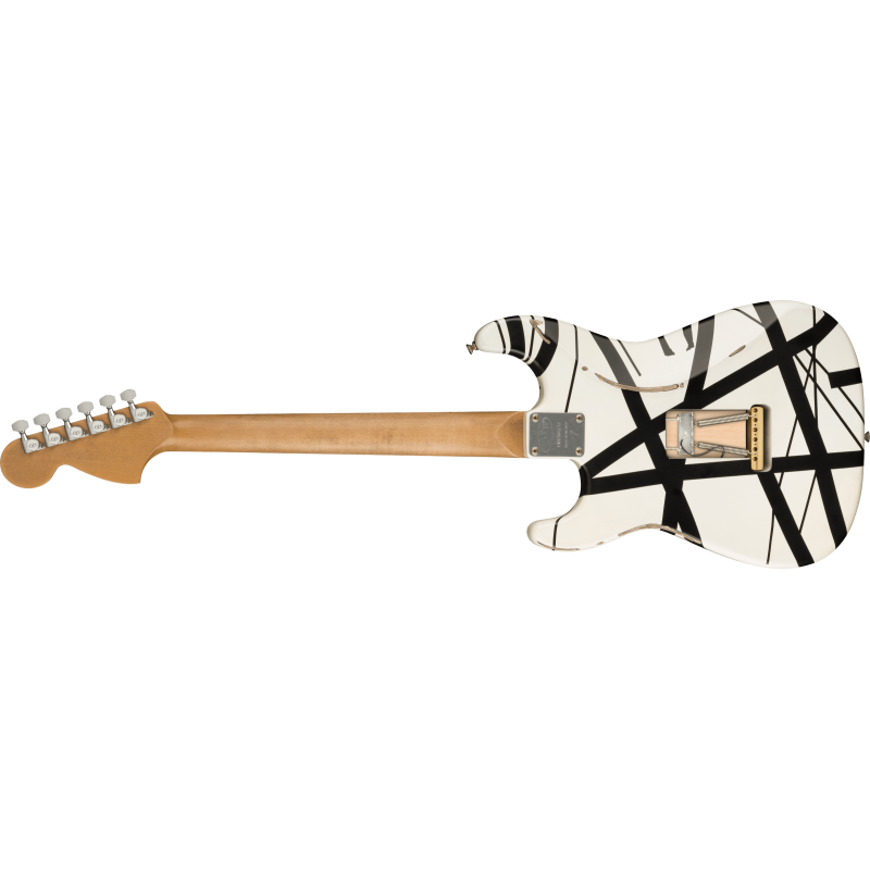 EVH Striped 78 Eruption White with Black Stripes Relic
